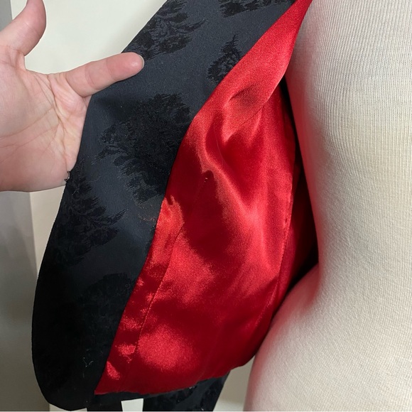 Apostrophe black brocade bow waist blazer 8 - Picture 10 of 11